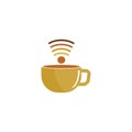 Wifi Coffee Icon Logo Design Element Royalty Free Stock Photo