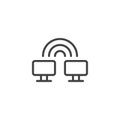 WIFI Connection outline icon