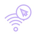 Wifi cursor color line icon