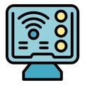 Wifi data food icon vector flat