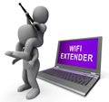 Wifi Extender Wireless Hotspot Repeater 3d Rendering