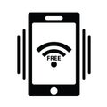 WiFi free icon. mobile phone icon