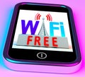 Wifi Free On Smartphone Showing Wireless