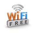 WiFi free zone sign. 3D icon Royalty Free Stock Photo