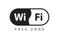 Wifi free zone symbol. Wireless signal sign. Mobile internet vector icon Royalty Free Stock Photo
