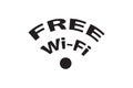 Wifi free zone symbol. Wireless signal sign. Mobile internet vector icon Royalty Free Stock Photo