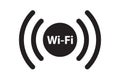 Wifi free zone symbol. Wireless signal sign. Mobile internet vector icon Royalty Free Stock Photo