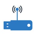 WIFI glyph color flat vector icon