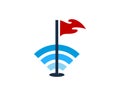 Wifi Golf Logo Icon Design Royalty Free Stock Photo