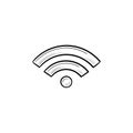 Wifi hand drawn outline doodle icon. Royalty Free Stock Photo