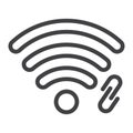 WiFi Hotspot line icon, web and mobile