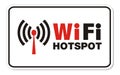 Wifi hotspot rectangle sign