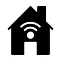 WIFI house vector glyph flat icon