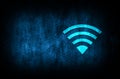 Wifi icon abstract blue background illustration digital texture design concept