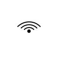WiFi icon, black on white background, vector illustration Royalty Free Stock Photo
