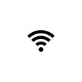 WiFi icon, black on white background, vector illustration Royalty Free Stock Photo