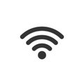 WiFi icon, black on white background, vector illustration