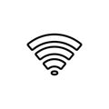 WiFi icon, black on white background, vector illustration Royalty Free Stock Photo