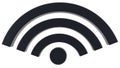 WIFI icon in black on white Royalty Free Stock Photo