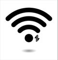 Wifi icon, communication ,internet , symbol , vector , illustrations Royalty Free Stock Photo