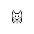 WiFi icon and dog vector illustration