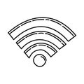 Wifi Icon. Doodle Hand Drawn or Outline Icon Style Royalty Free Stock Photo