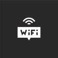 wifi icon. Filled wifi icon for website design and mobile, app development. wifi icon from filled contact and communication