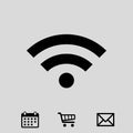 Wifi icon stock vector illustration flat design