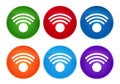 Wifi icon super round button set glass design Royalty Free Stock Photo