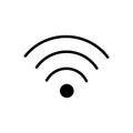 Black solid icon for Wifi, button and signal Royalty Free Stock Photo