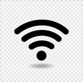 WiFi icon,Wireless Internet Isolate On transparent Background,Vector Illustration Royalty Free Stock Photo