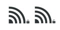 Wifi icons. Wi-Fi network closed and open