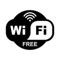 Wifi internet icon sign, free wifi zone Ã¢â¬â vector