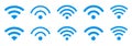 Wifi internet icons sign set, wifi icon collection in various shapes with rounded and sharp corners Ã¢â¬â vector