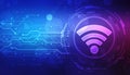 WiFi Internet Network Connection Background, Wireless High speed internet communication Concept background