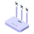 Wifi internet safe icon isometric vector. Safety social media Royalty Free Stock Photo