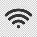 Wifi internet sign icon in flat style. Wi-fi wireless technology Royalty Free Stock Photo