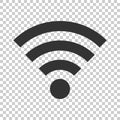 Wifi internet sign icon in flat style. Wi-fi wireless technology