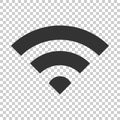 Wifi internet sign icon in flat style. Wi-fi wireless technology Royalty Free Stock Photo