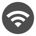 Wifi internet solid icon. Wireless network signal coverage symbol, glyph style pictogram on white background. Network or Royalty Free Stock Photo