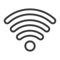 Wifi line icon, web and mobile, internet sign