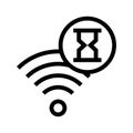 Wifi loading Vector Line Icon Royalty Free Stock Photo