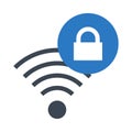 Wifi lock glyphs double color icon