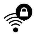 Wifi lock glyphs icon