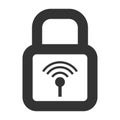 Wifi lock icon design