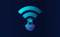 Wifi lock icon. Network icon. Security wifi icon. Vector illustration