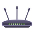 Wifi modem connection icon, cartoon style