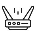 Wifi modem icon, outline style