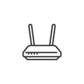 Wifi modem line icon