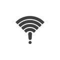 Wifi network is not available vector icon